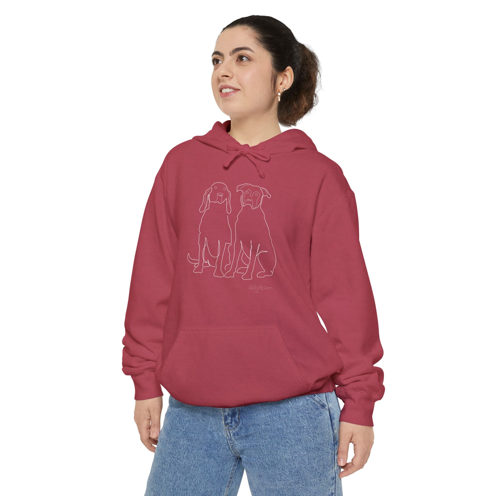 Customizable Line Drawing Heavy-Weight Hoodie