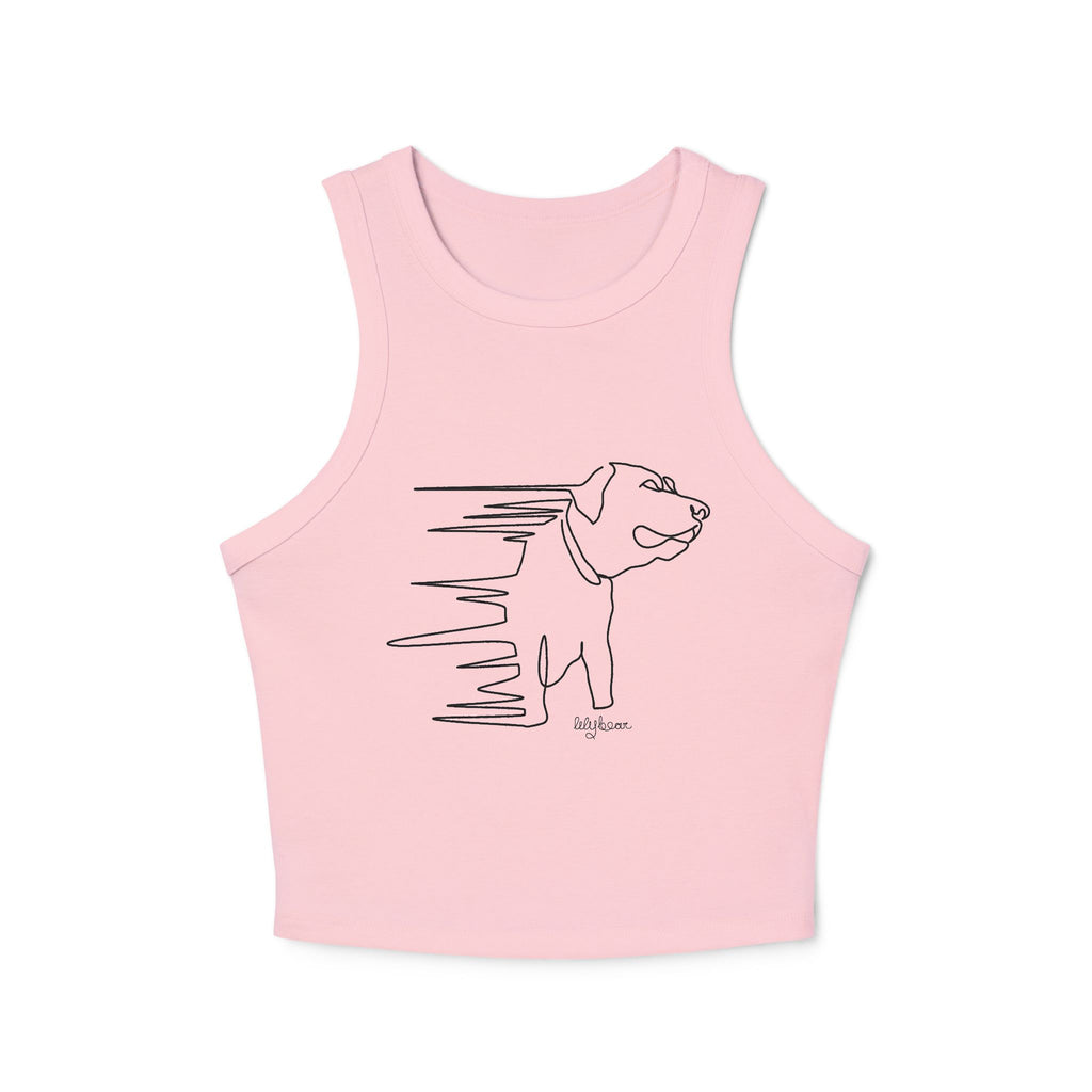 Custom Line Drawing PrintRacer Back Tank Top