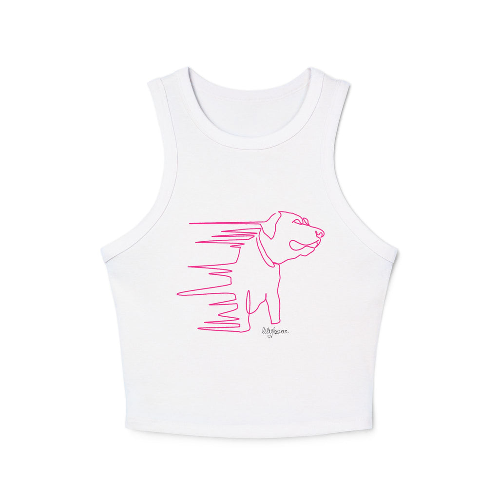 Custom Line Drawing PrintRacer Back Tank Top
