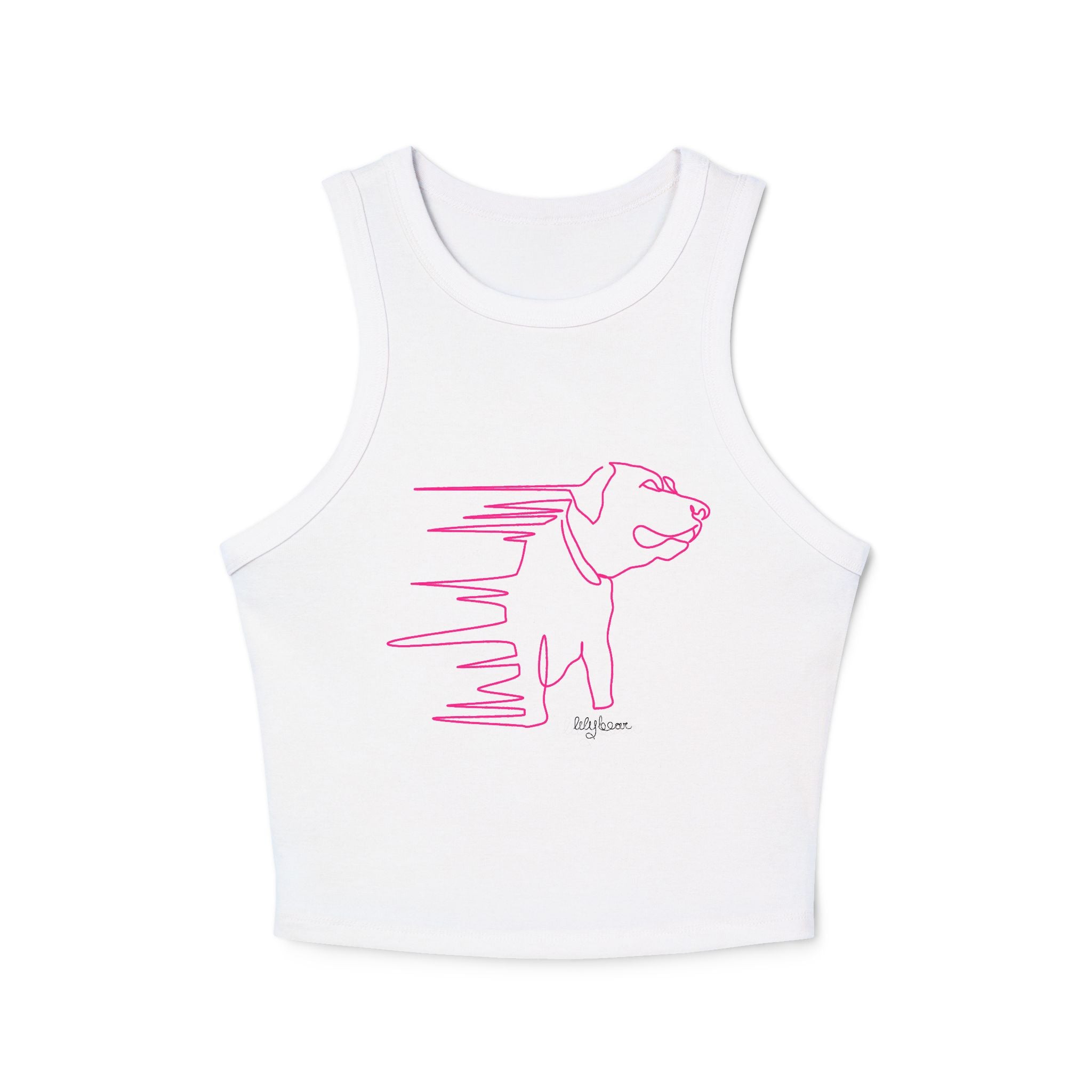 Custom Line Drawing PrintRacer Back Tank Top